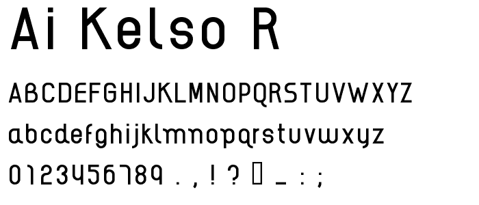 AI kelso R font